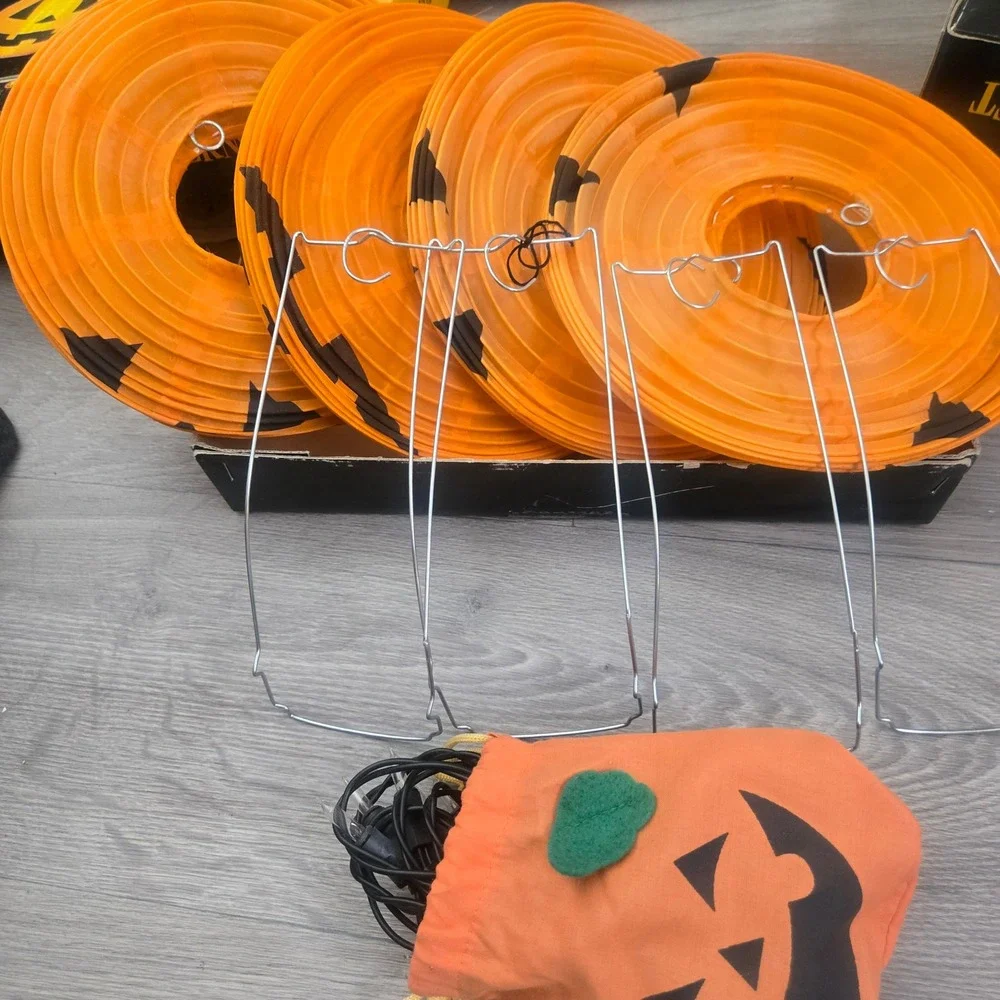 Vintage All Hallows Eve Halloween Light 5 Mix Sets Bundle Decor Pumpkins & Ghost
